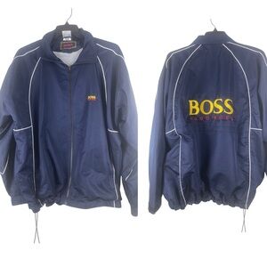 VINTAGE HUGO BOSS Zip Up Wind Jacket Size XL